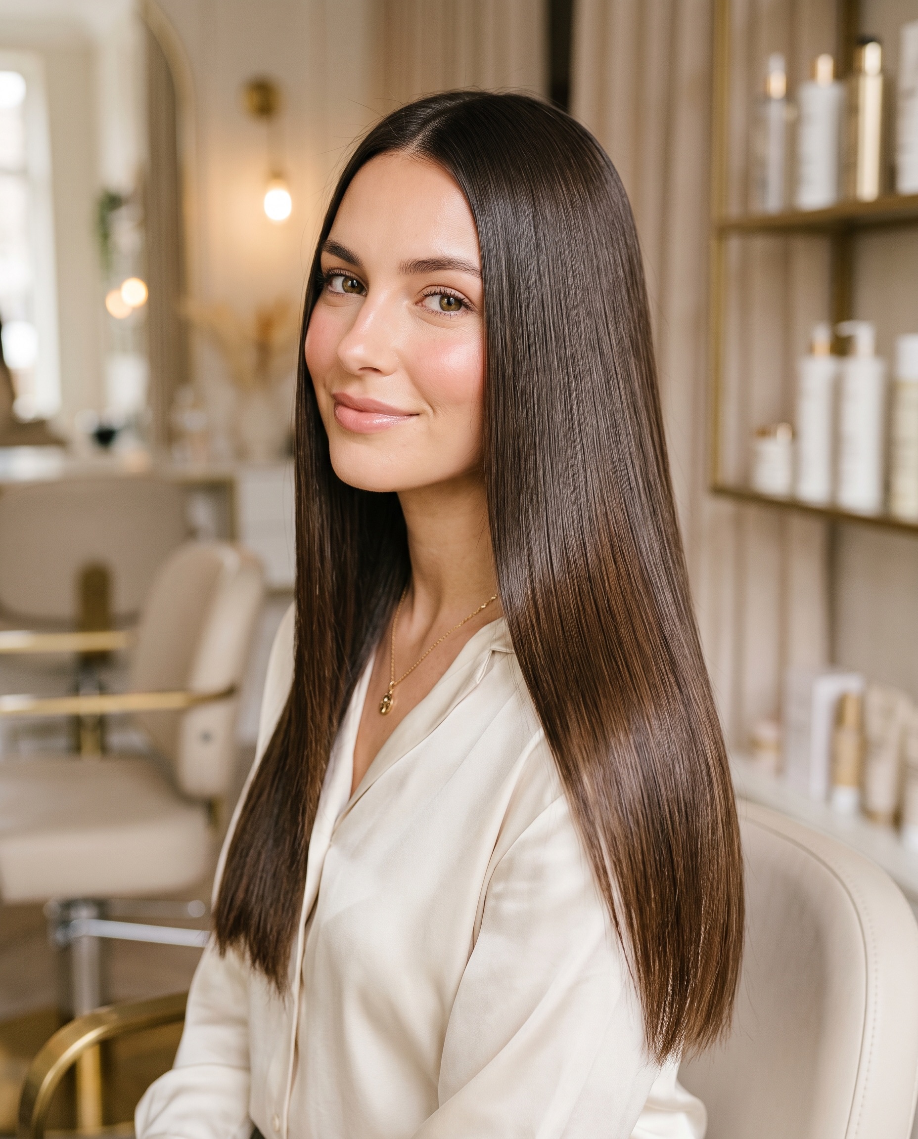 Keratin smoothing treatment result